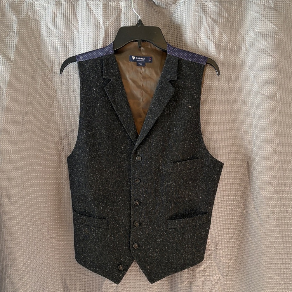 Chaps Charcoal Tweed Vest